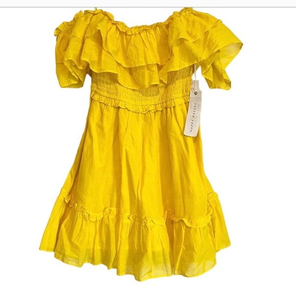 NWT HAPPY X NATURE Kate Hudson off the shoulder Dress sz.small(L-Junior) - Picture 2 of 9